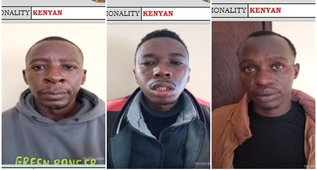 Three notorious robbers arrested over a robbery incident in Athi River