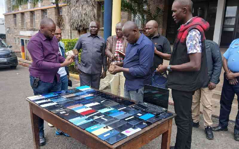 Six arrested, stolen phones worth KSh3 million recovered in Nairobi