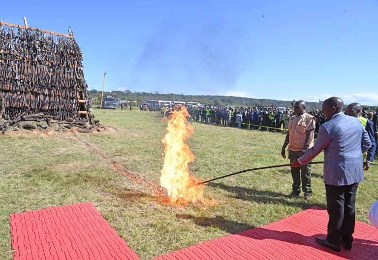 President Ruto destroys over 6,000 firearms recovered between 2022-2025