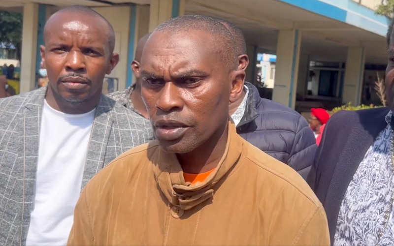 “My son is fighting for his life in ICU at KNH” – Father of hawker shot by police officers speaks