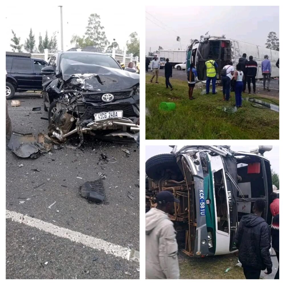 Moi University issues update after bus ferrying 50 students collided with Toyota Noah