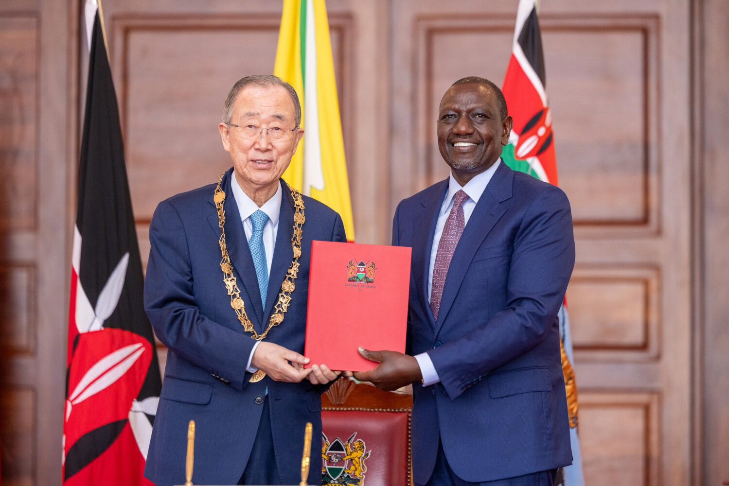 Former UN Secretary-General Ban Ki-moon receives Kenya’s highest honour