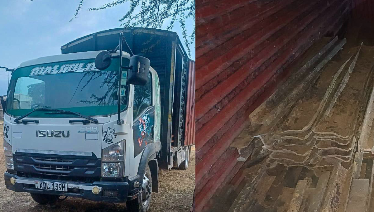 Man risks KSh10M fine or 10 years in jail after police intercepted lorry transporting vandalised railway materials