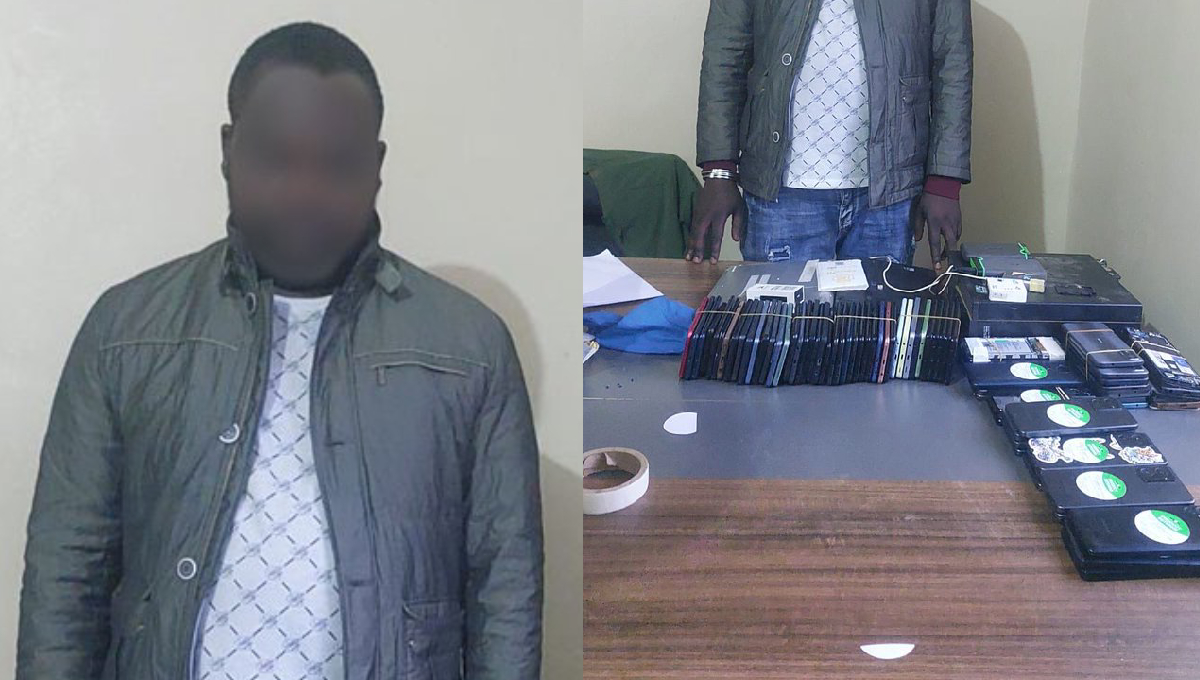Police recover 72 stolen mobile phones at a Mathare residence-cum-repair shop, suspect arrested; complainants identify 32 of the gadgets
