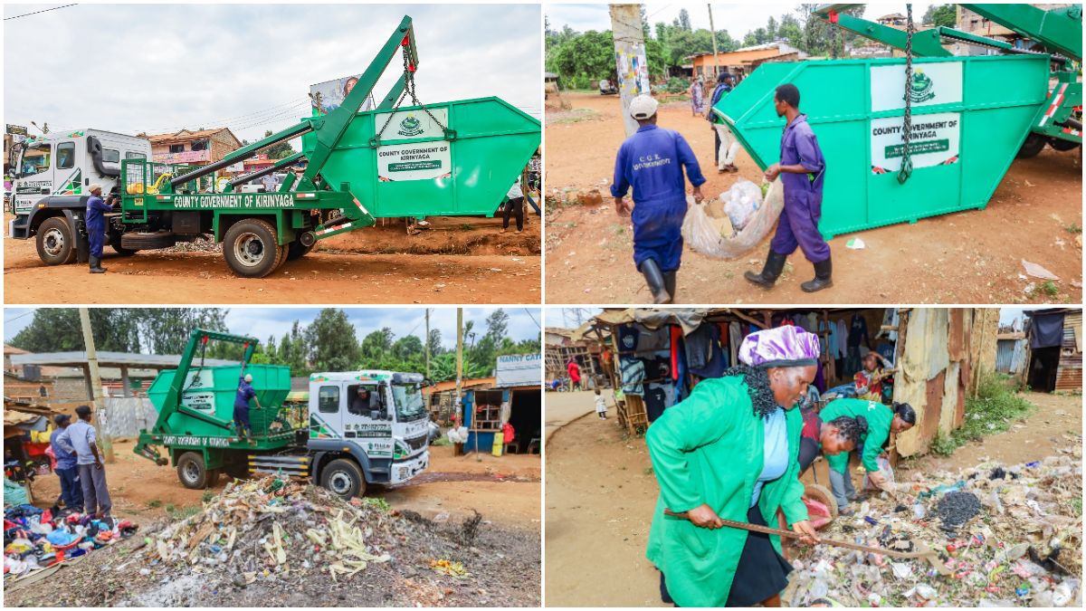 Waiguru boosts waste management in towns with 26 garbage skips and truck
