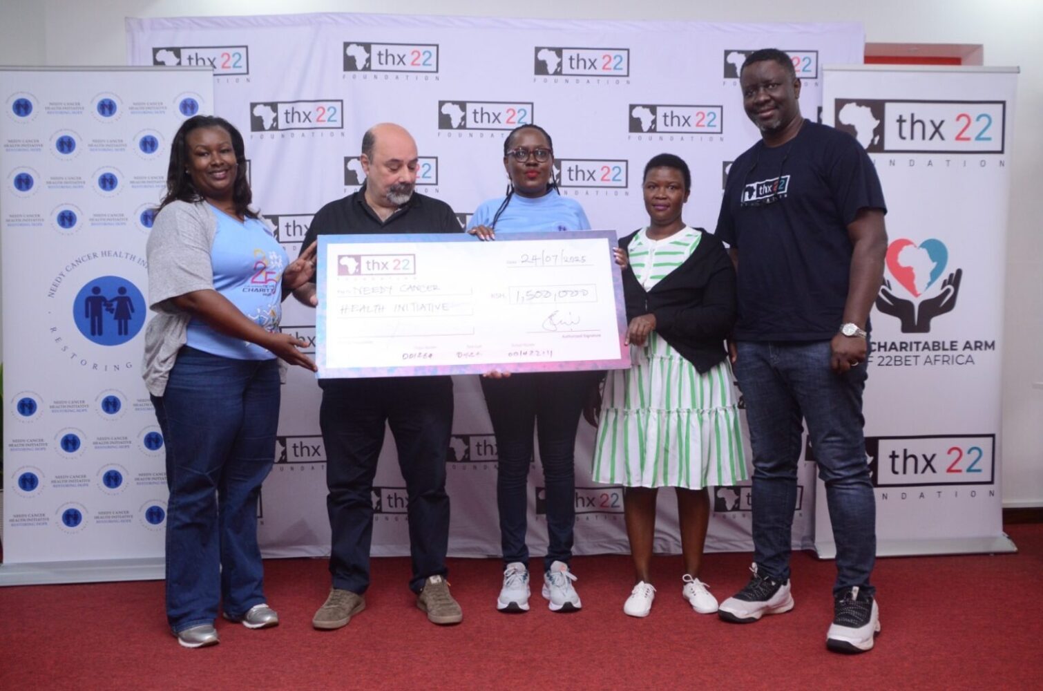THX22 Foundation Donates Ksh 1.5M to Boost Cancer Care Across Kenya