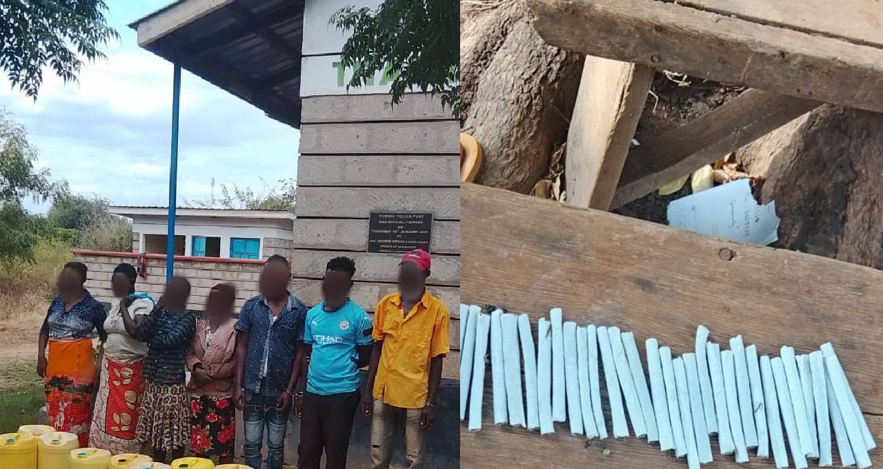 Seven arrested as police seize 200 litres of illicit brew, 31 rolls of bhang in Tharaka South