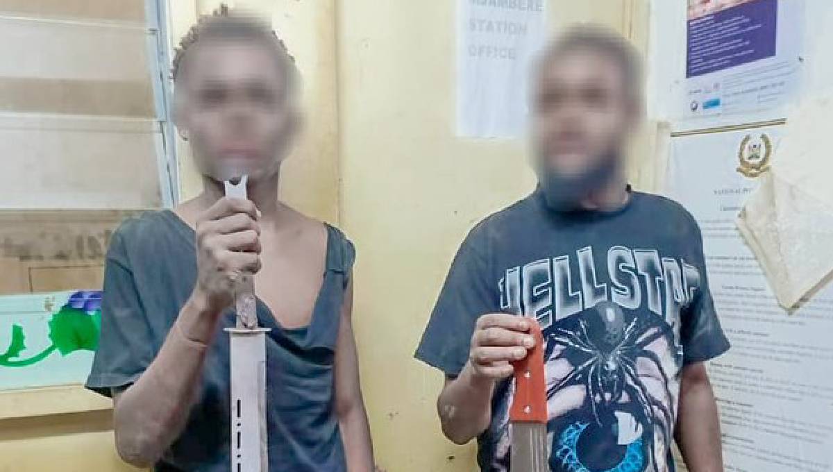 Police arrest two notorious members of panga wielding gang in Mombasa