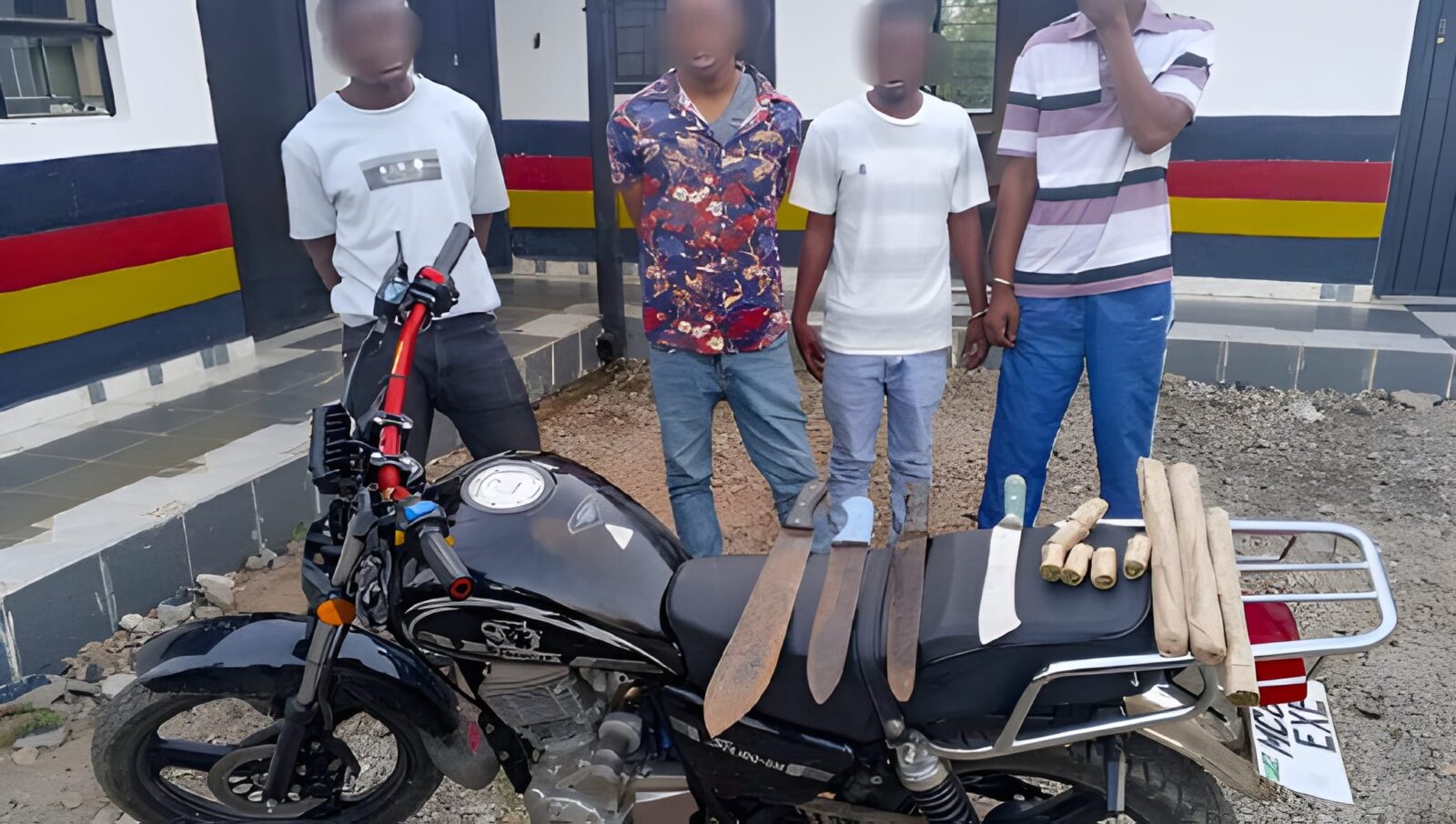 Police arrest suspected criminal gang members in Kwale, stolen items and 257 grams of cannabis sativa recovered