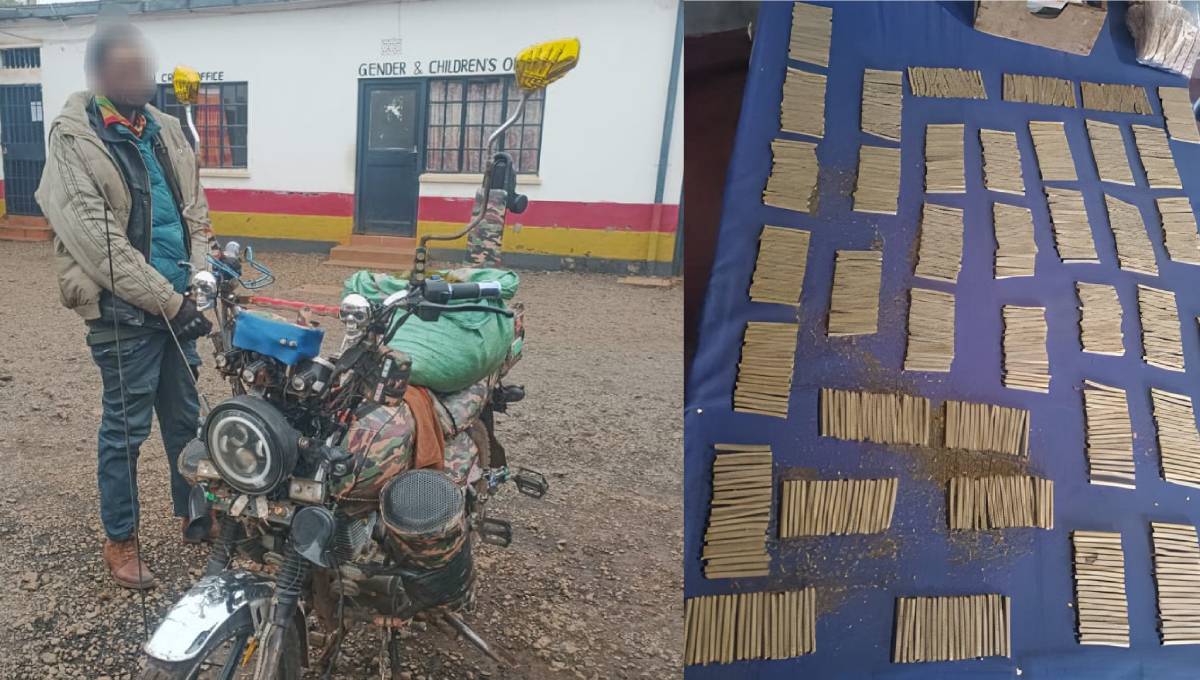 Drug trafficker arrested with 800 rolls of bhang in Tigoni, Kiambu