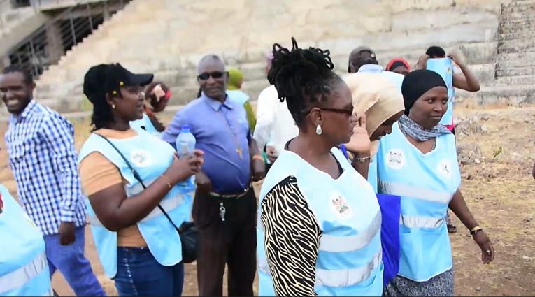 Community Health Promoters protesting in Isiolo over delayed payment