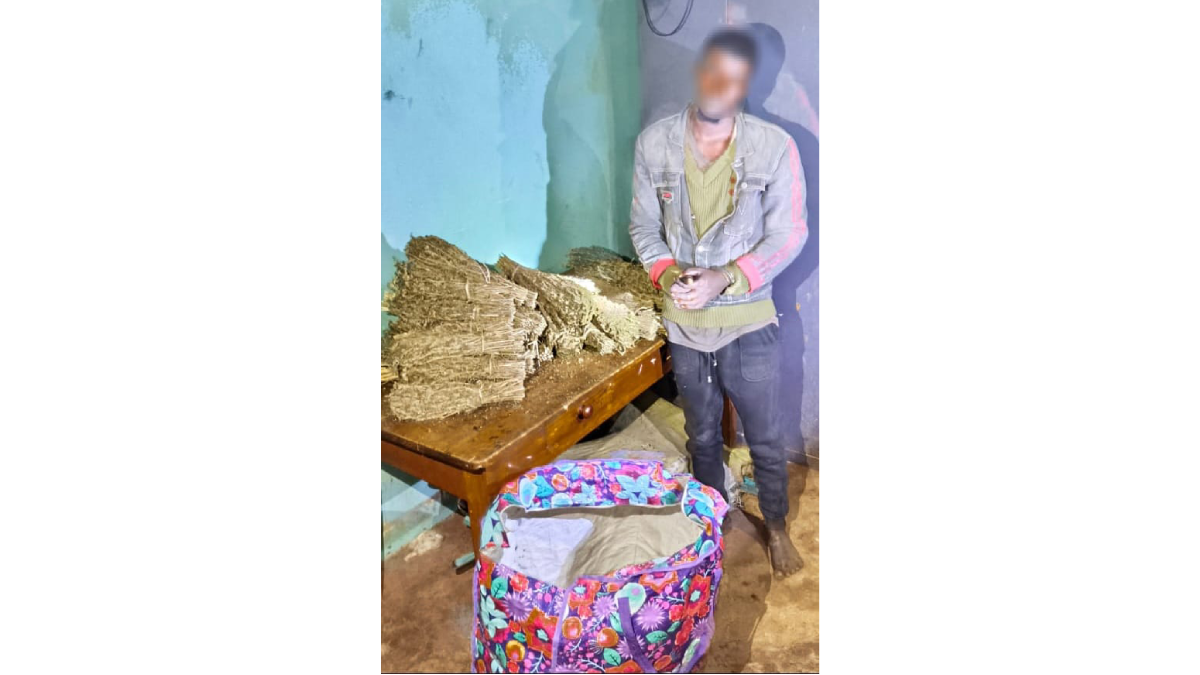 26-year-old man in trouble after he was arrsted with bhang worth KSh300,000