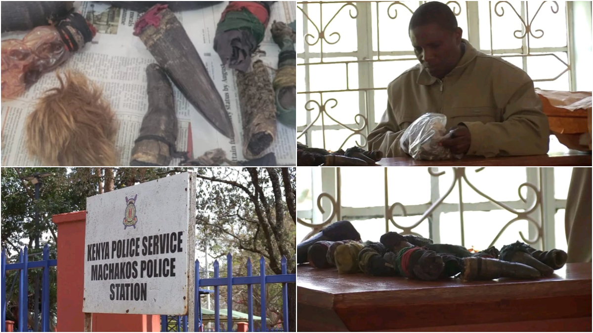 Machakos: Man arrested after police recovered human skin, hair, nails, and blood