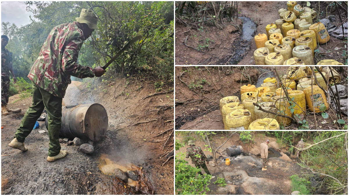 Two arrested, 40,000 litres of chang’aa destroyed in NACADA-led operation in Pap Onditi