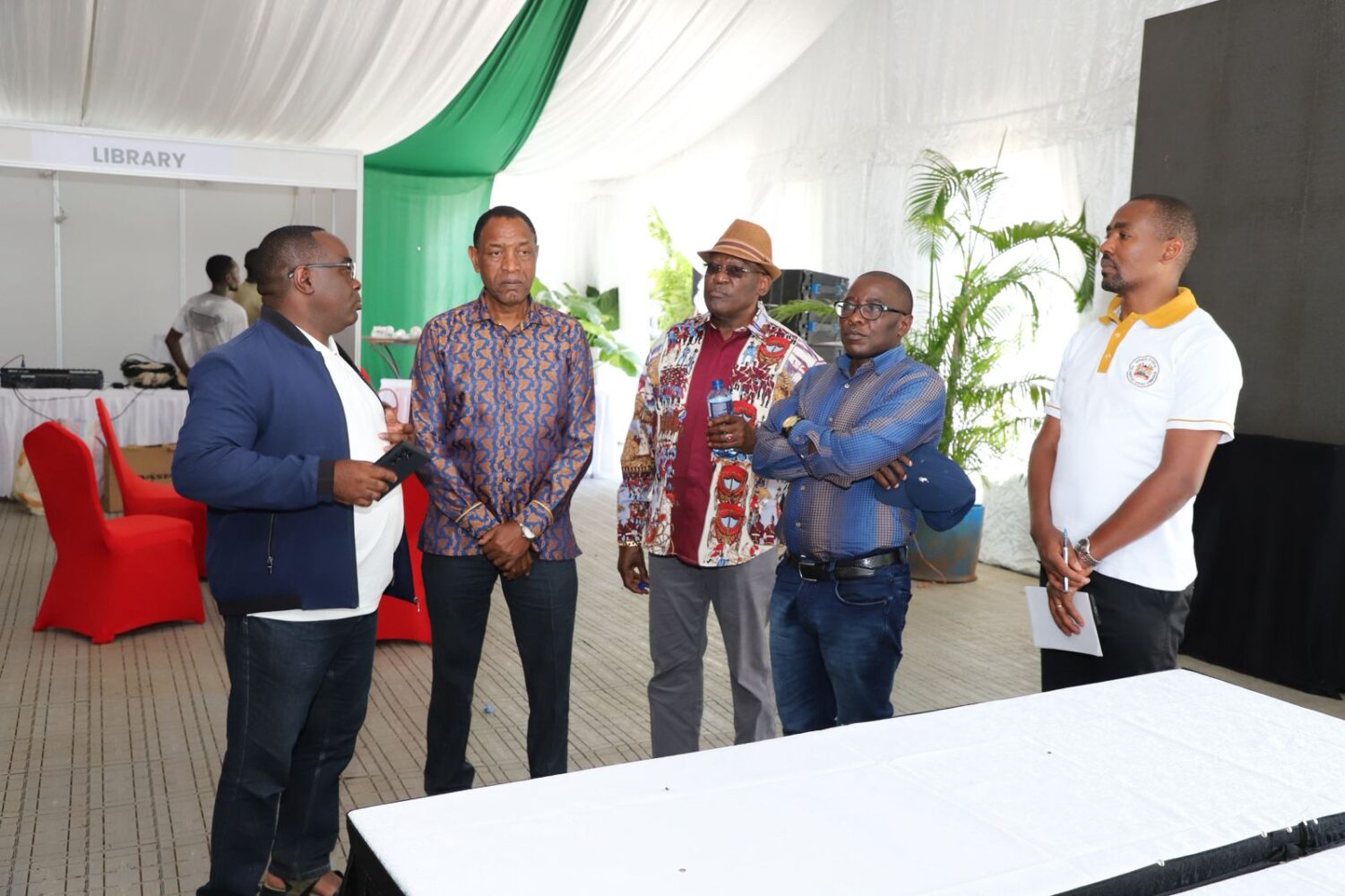 A section of PSC commissioners at the mock parliament chambers, Mombasa ASK show ground.