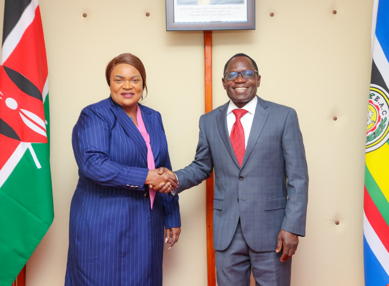 PS Stephen Isaboke pays courtesy call to PS Dr. Jane Kere Imbunya