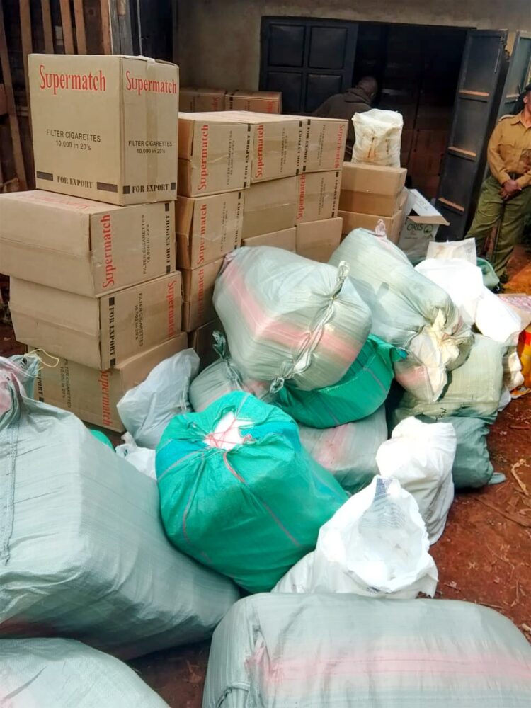 Shopkeeper arrested as police seize contraband goods in Kirinyaga