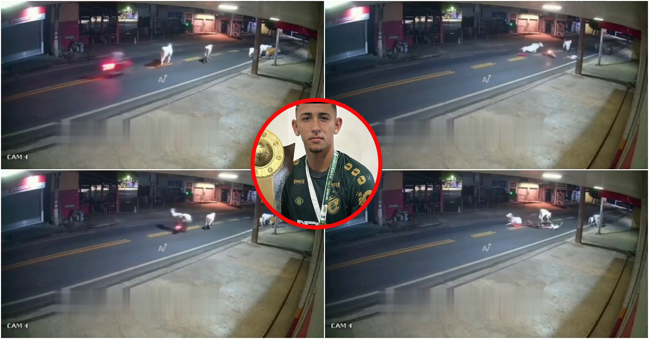 Rising Brazilian footballer killed in freak motorbike accident involving a cow