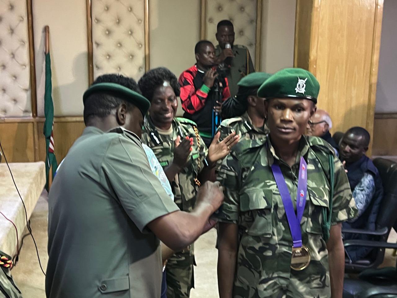 PICTURES: 800m World Champion Lilian Odira promoted to sergeant in the Kenya Prisons Service