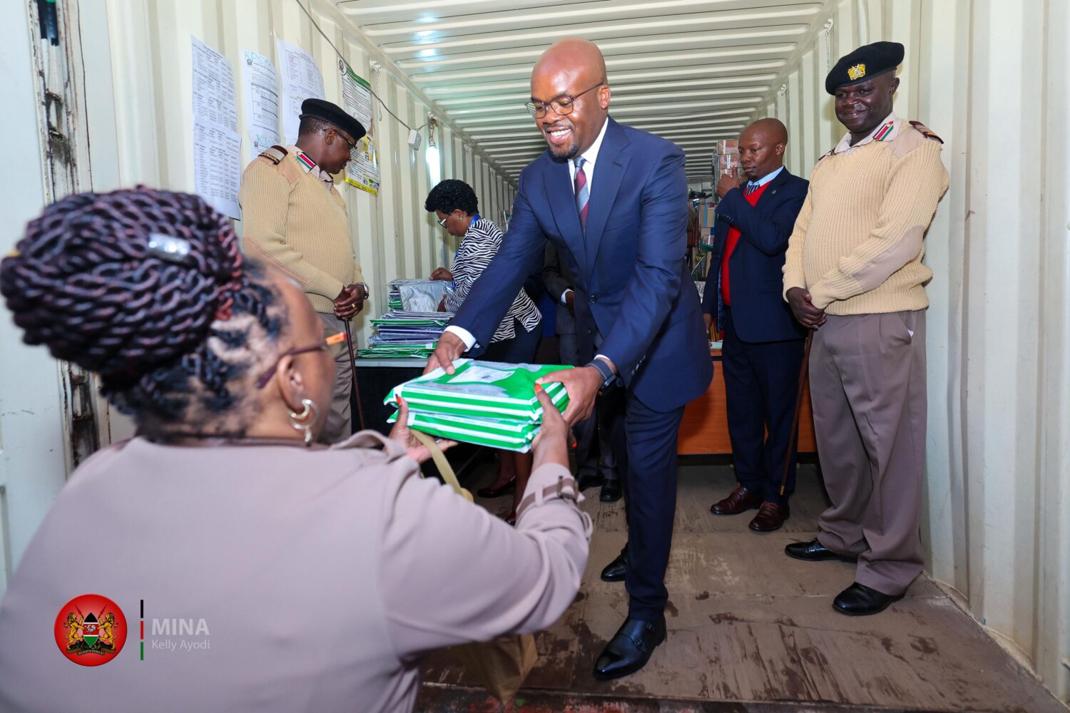 PS Omollo opens exam container Starehe Deputy County Commissioner’s office