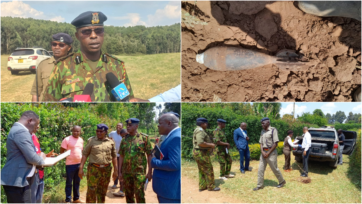 In photos: Man bumps into highly explosive mortar bomb while tilling his shamba