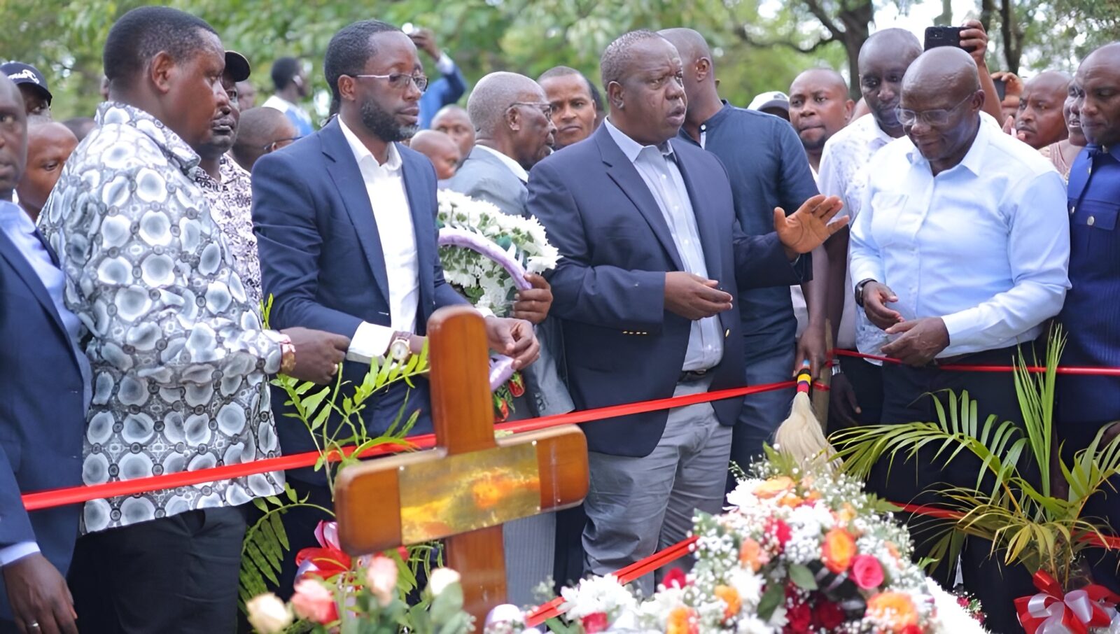 Matiang’i leads Gusii leaders in emotional tribute at Raila’s gravesite