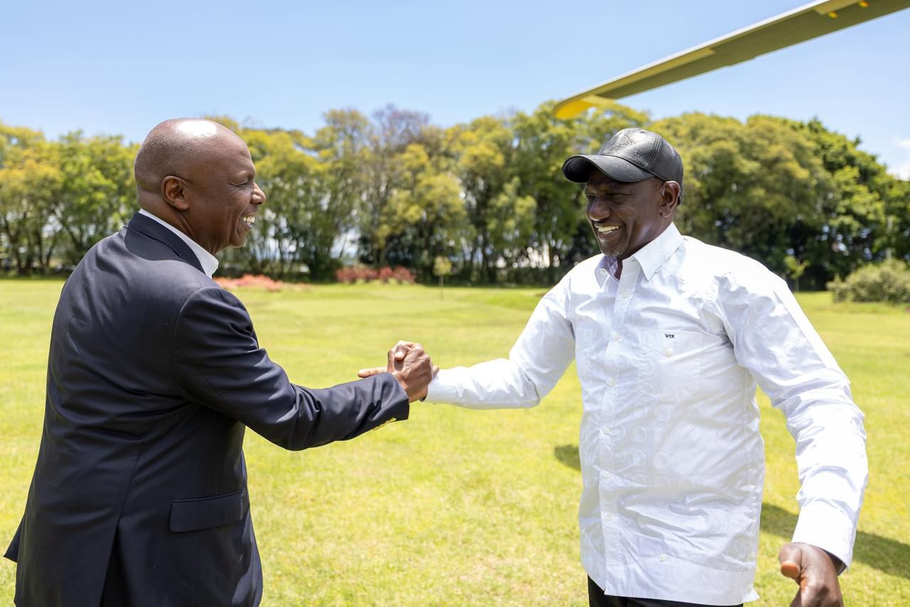 In photos: Details of Ruto-Gideon Moi Kabarak handshake