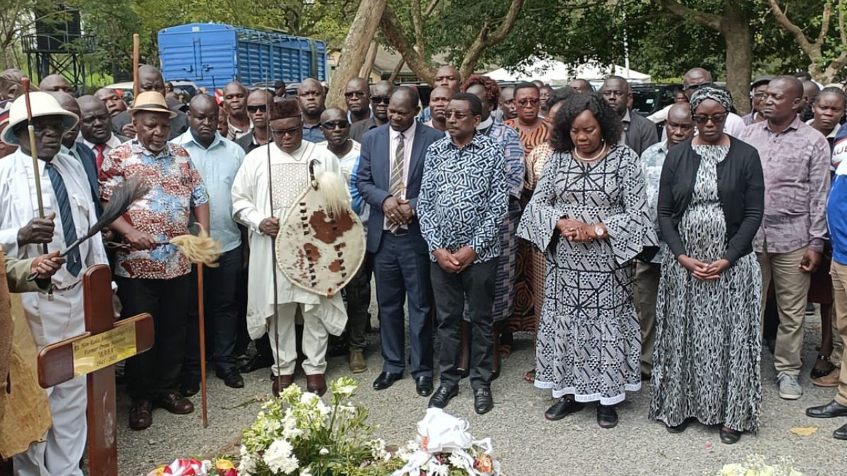 Governors Lusaka, Ochilo Ayacko, Orengo visit Raila’s grave in Bondo