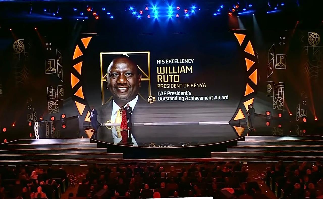 President William Ruto awarded by CAF for supporting Kenyan football
