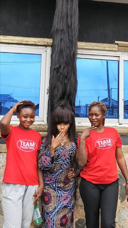 Nigerian Wig maker sets Guinness World Record for the tallest wig