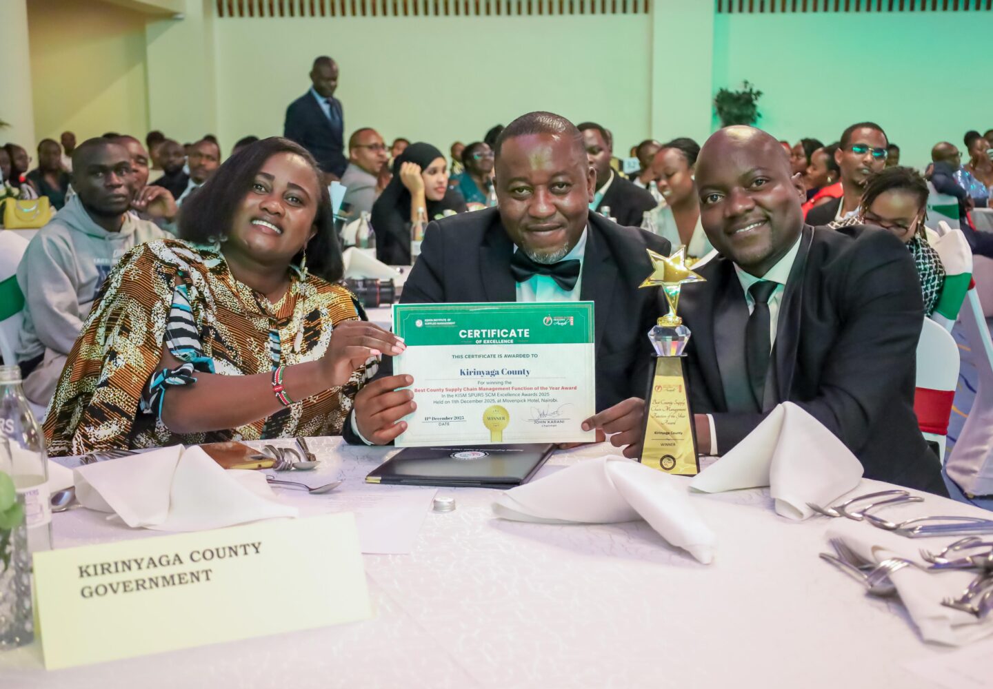 Another win for Waiguru as Kirinyaga gets national award for excellence in public procurement