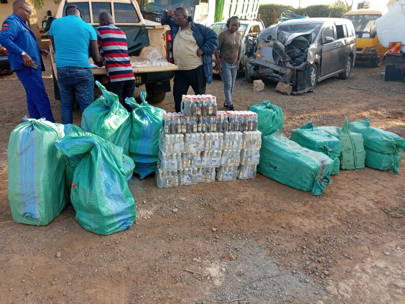 Two arrested, over 2,000 bottles of Ugandan-flavoured vodka seized in Mai Mahiu, Kijabe NACADA operations