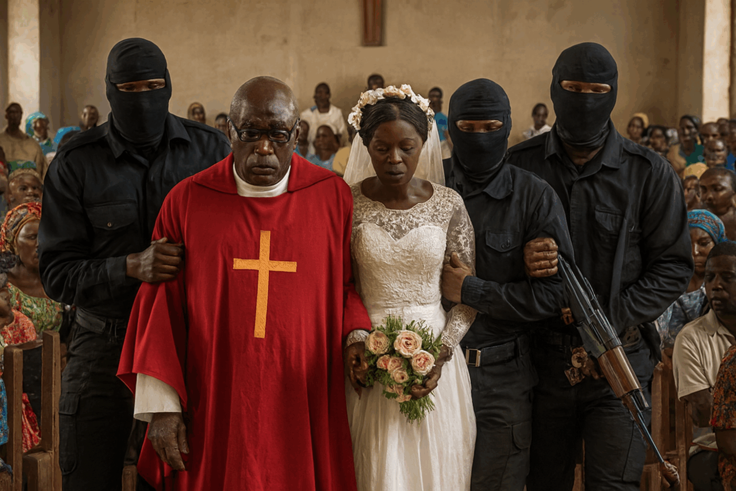 Pastor and bride taken hostage as gunmen attack wedding preparations