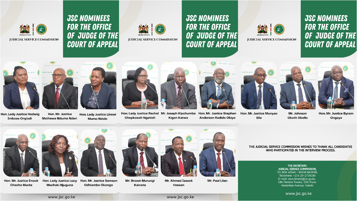 JSC announces 15 nominees for appointment as Court of Appeal Judges