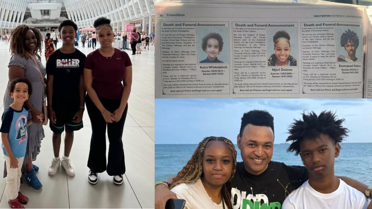 U.S-based Kenyan family in mourning after three children died in Naivasha accident while on vacation
