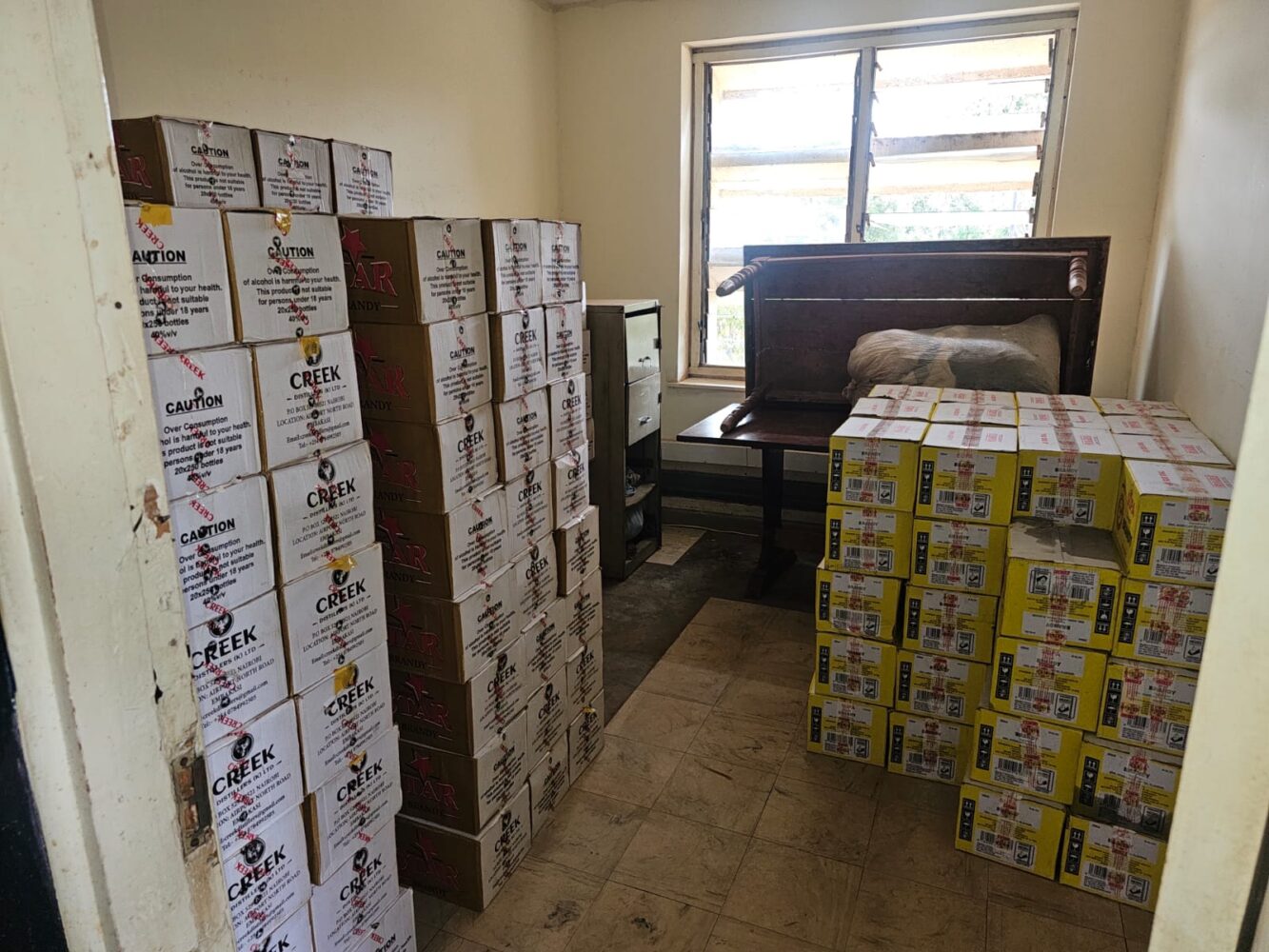 NACADA raids notorious Kapsabet counterfeit alcohol dens, seizes volumes of Ugandan brews