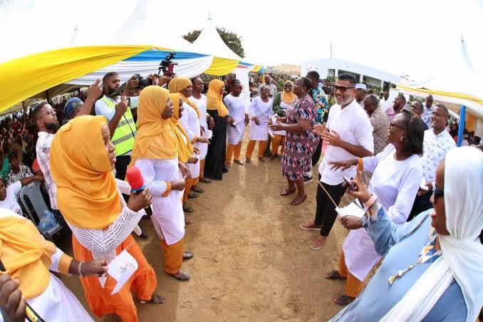 Governor Abdulswamad Nassir and Education officials during ECDE teachers recruitment. 