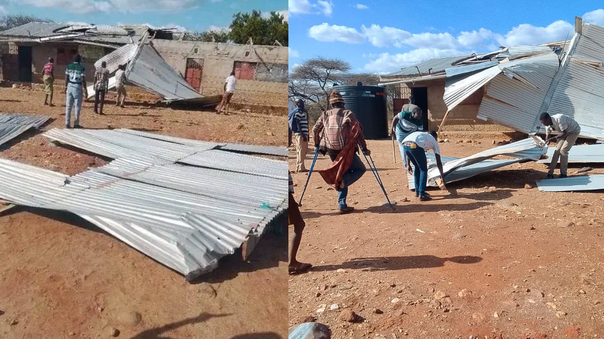 Over 150 pupils affected as windstorm wrecks classrooms at a school in West Pokot