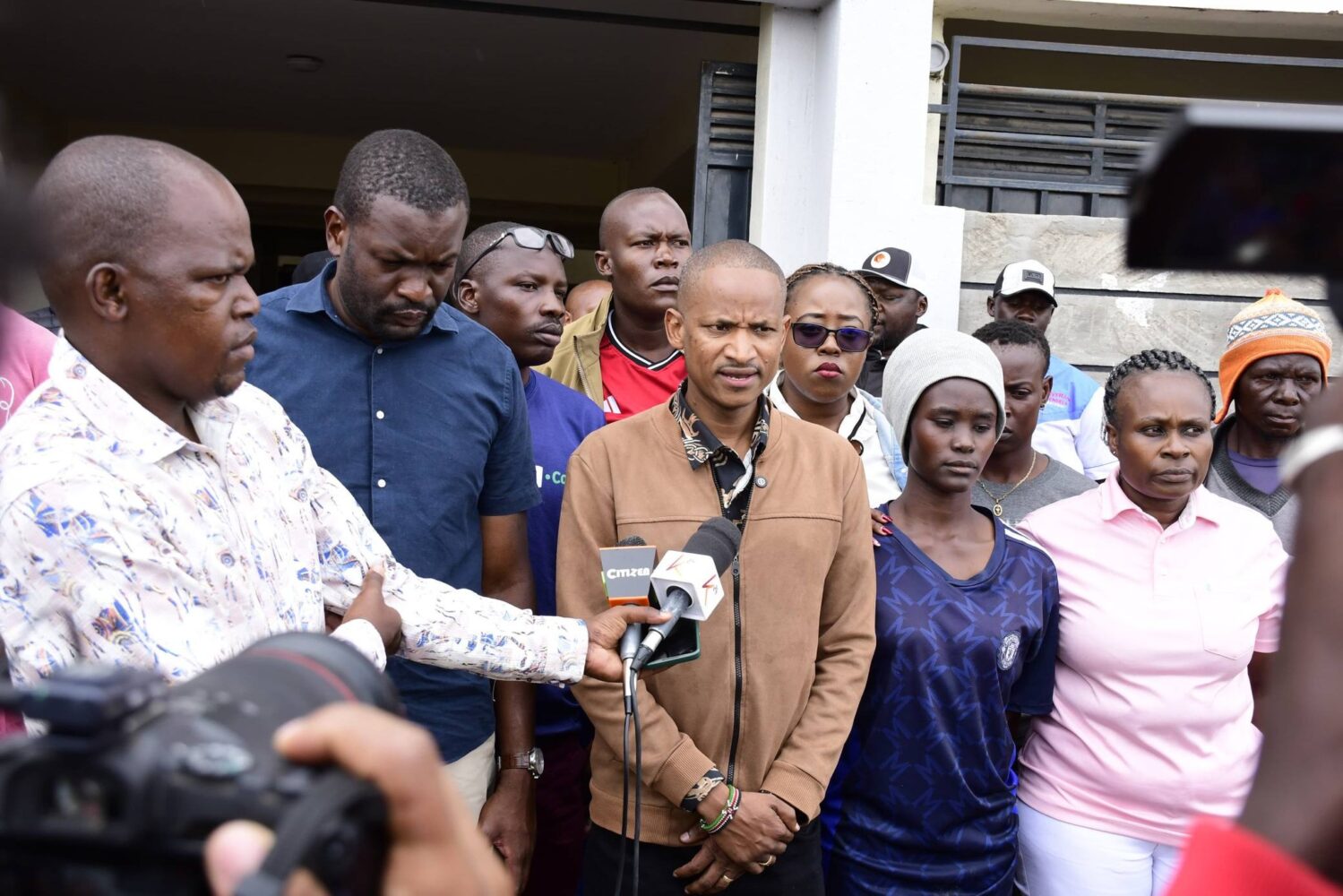 Photos: Sifuna, Babu Owino visit slain Vincent Ayomo’s family, pledge to take care of funeral expenses