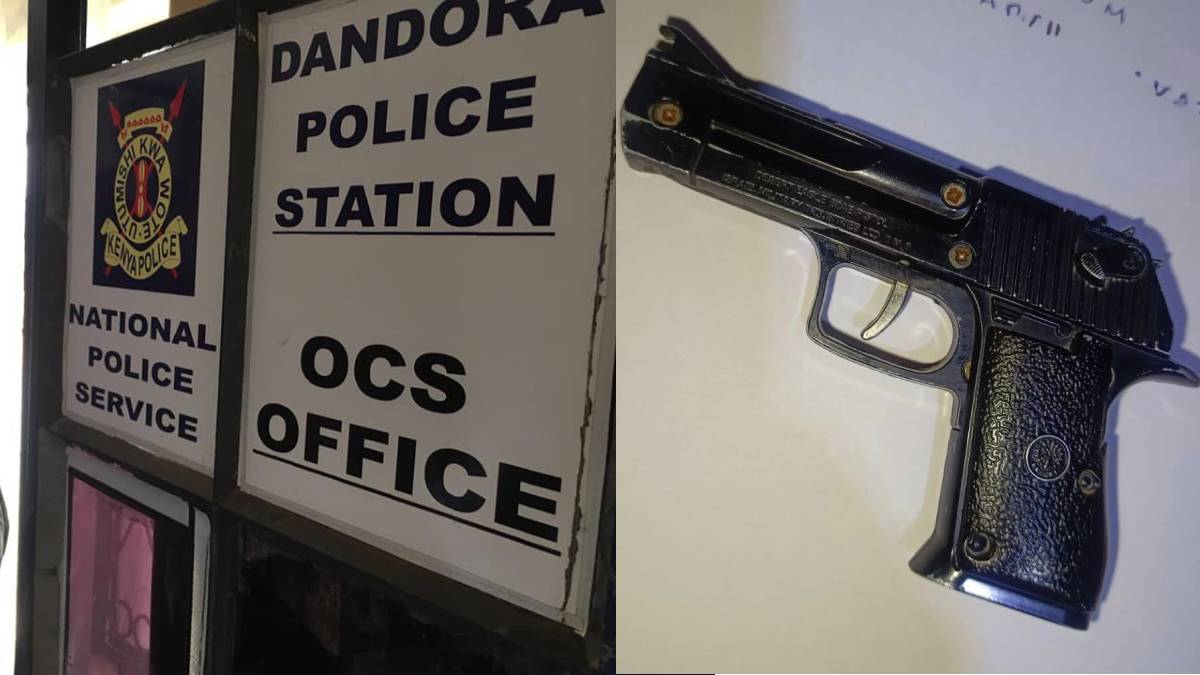Gun recovered as three men escape police dragnet in Dandora Phase 5