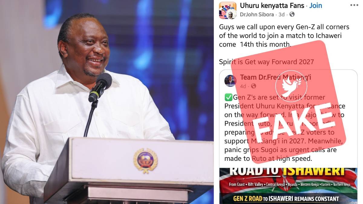 “Gen-Z Ichaweri meeting is fake” – Jubilee Party denies event at Uhuru Kenyatta’s home