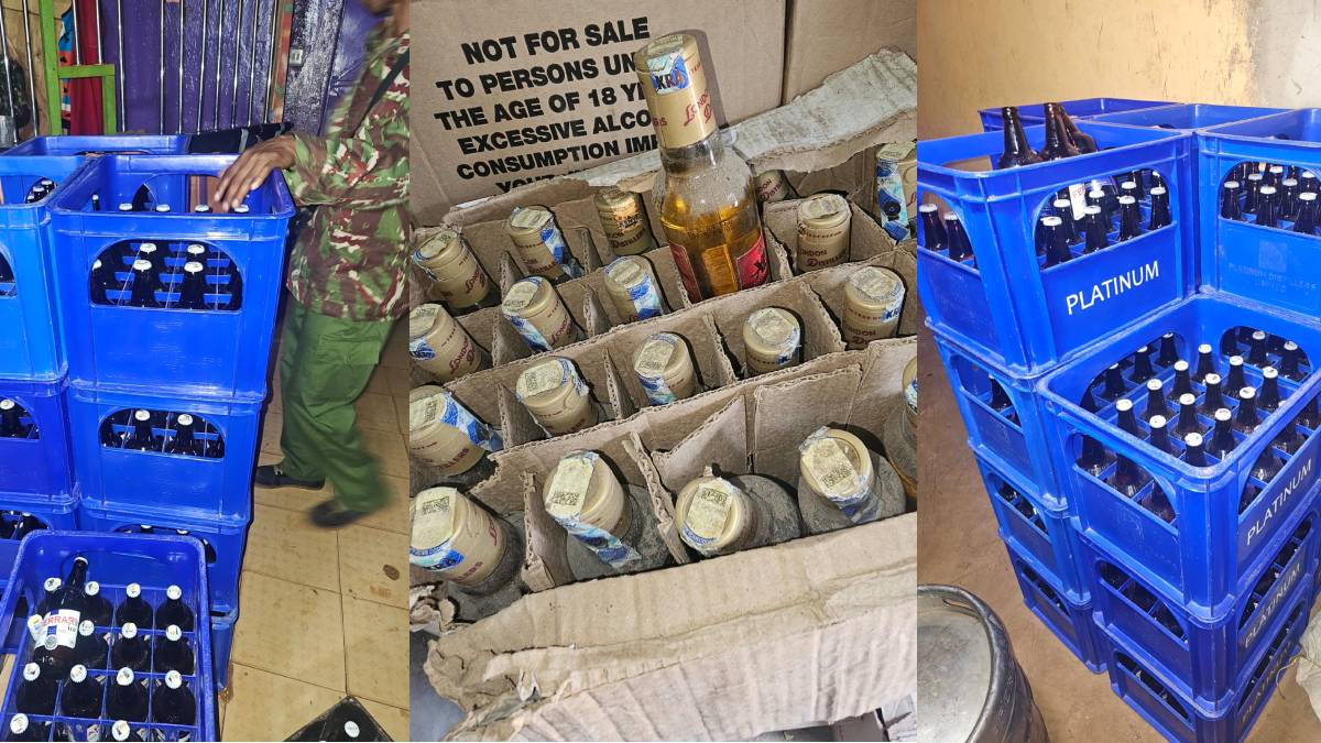 Drama in Kirinyaga as NACADA raids three popular clubs, seize a haul of counterfeit vodka
