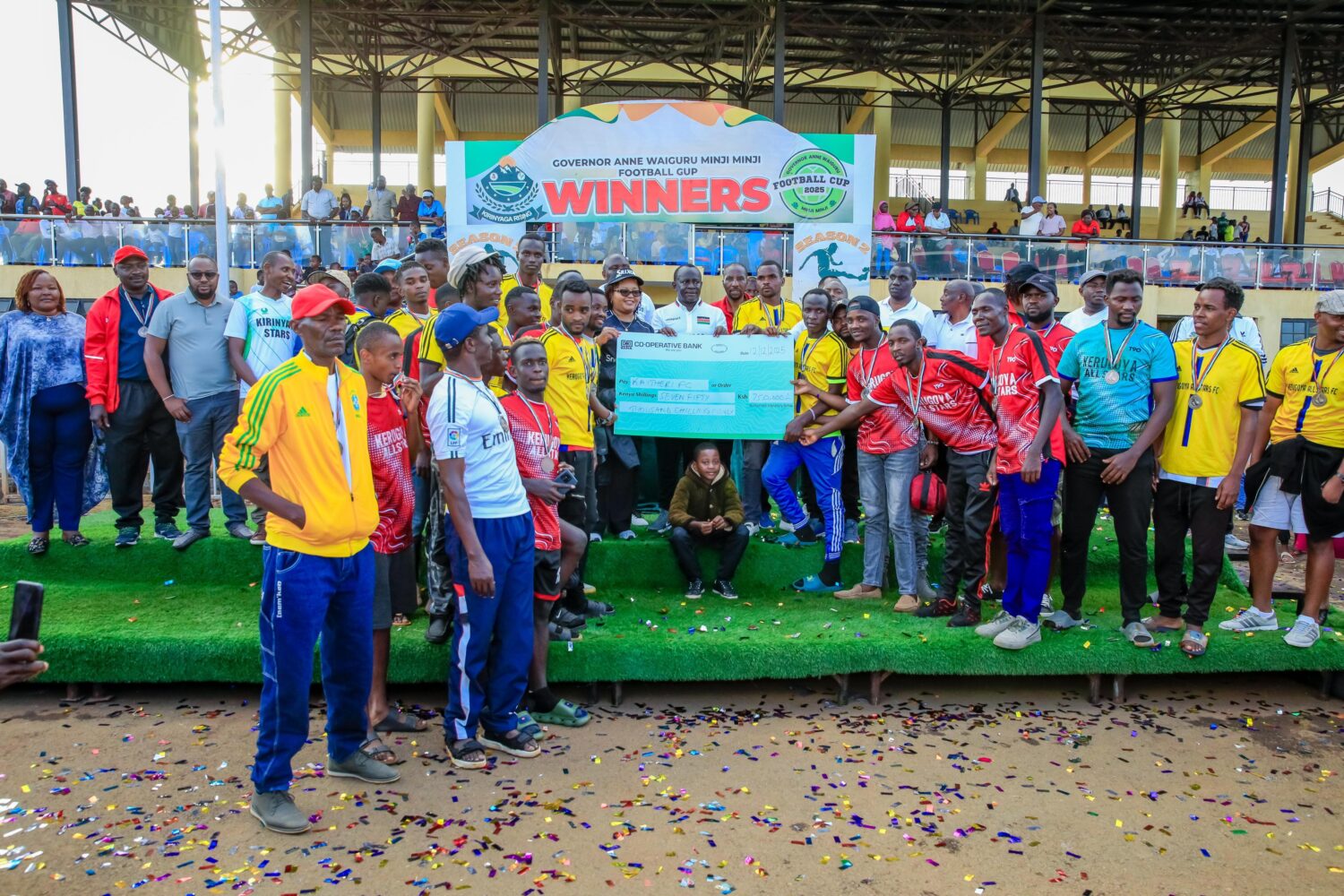 Waiguru’s Minji Minji Tournament cash awards boost grassroots football team operations