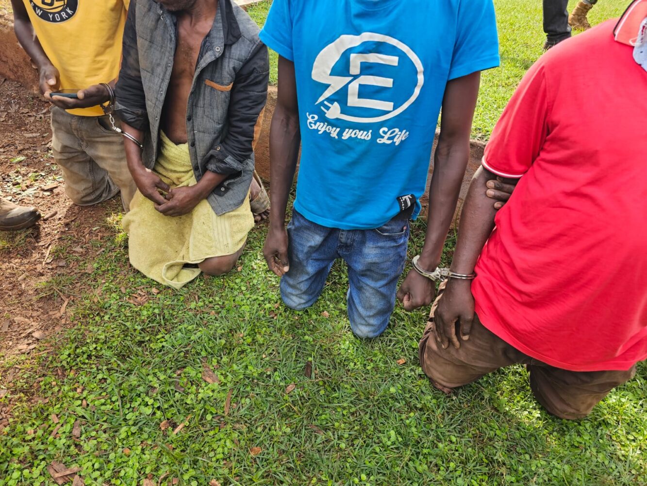 Photos: Drama as 3 arrested, over 400 litres ethanol seized and fake KRA stamps in Trans Nzoia NACADA raid