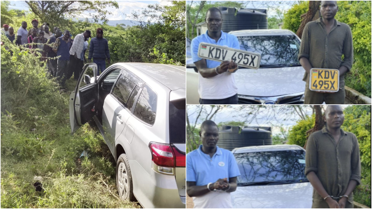 Drama as man outsmarts two robbers in a Toyota Fielder in broad daylight
