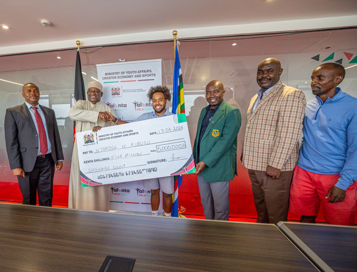 Government rewards golfer Njoroge Kibugu after a stellar show at MKO