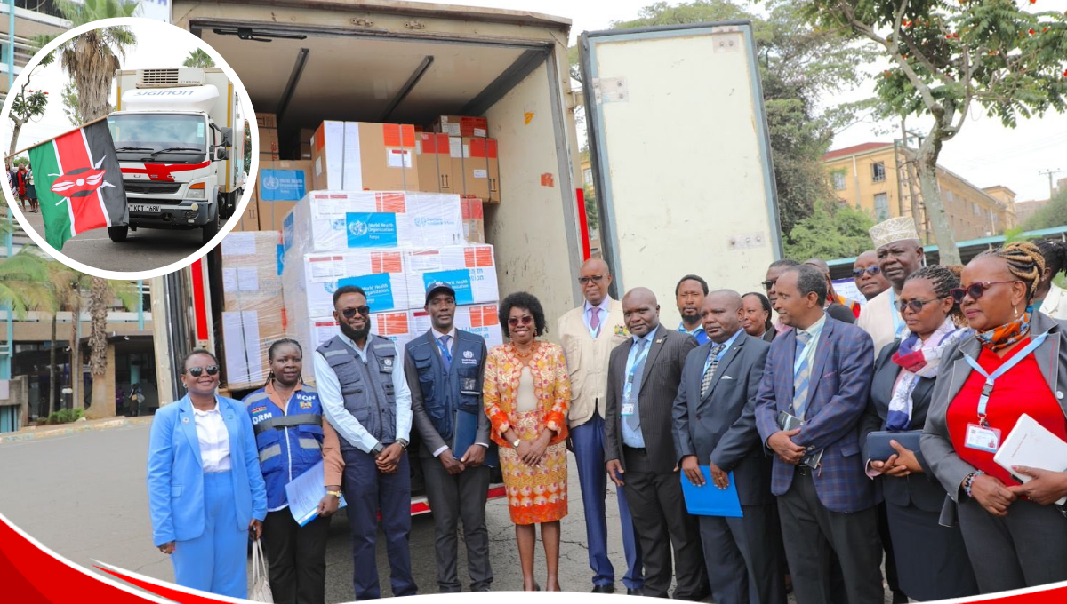 WHO donates KSh10 million emergency health kits to Kenya amid flooding crisis