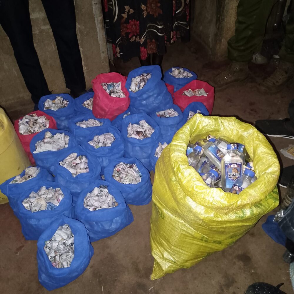 2,400 stones of bhang, 116 bottles of contraband vodka seized during NACADA night raid in Nandi