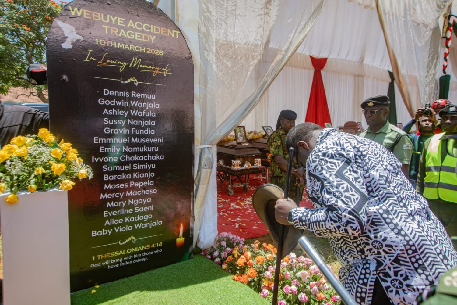 Bungoma Governor leads residents in mourning 16 Malaha accident victims