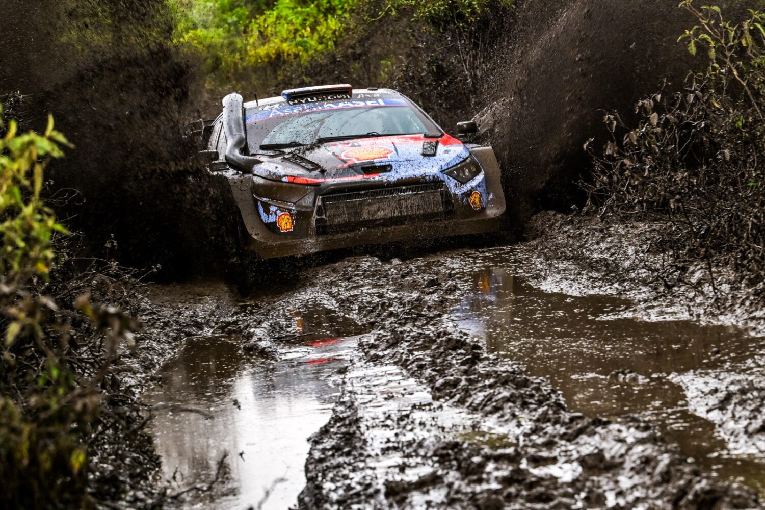 Solberg leads as rain wreaks havoc on opening day of WRC Safari Rally